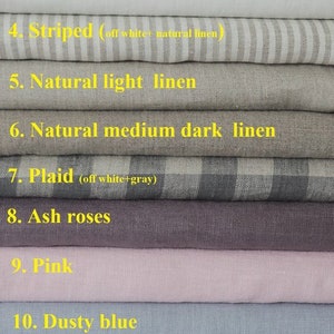 Tie Closure Linen pillow covers. Natural linen pillowcases with ties. Washed linen pillow shams. Standard, Queen, King pillows covers image 2