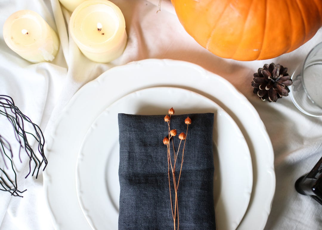 Halloween Linen Napkins Halloween Party Table Napkin Cloth Etsy
