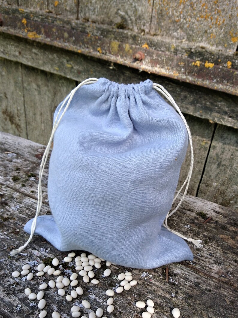 Natural linen striped bread bag bread keeper linen Etsy