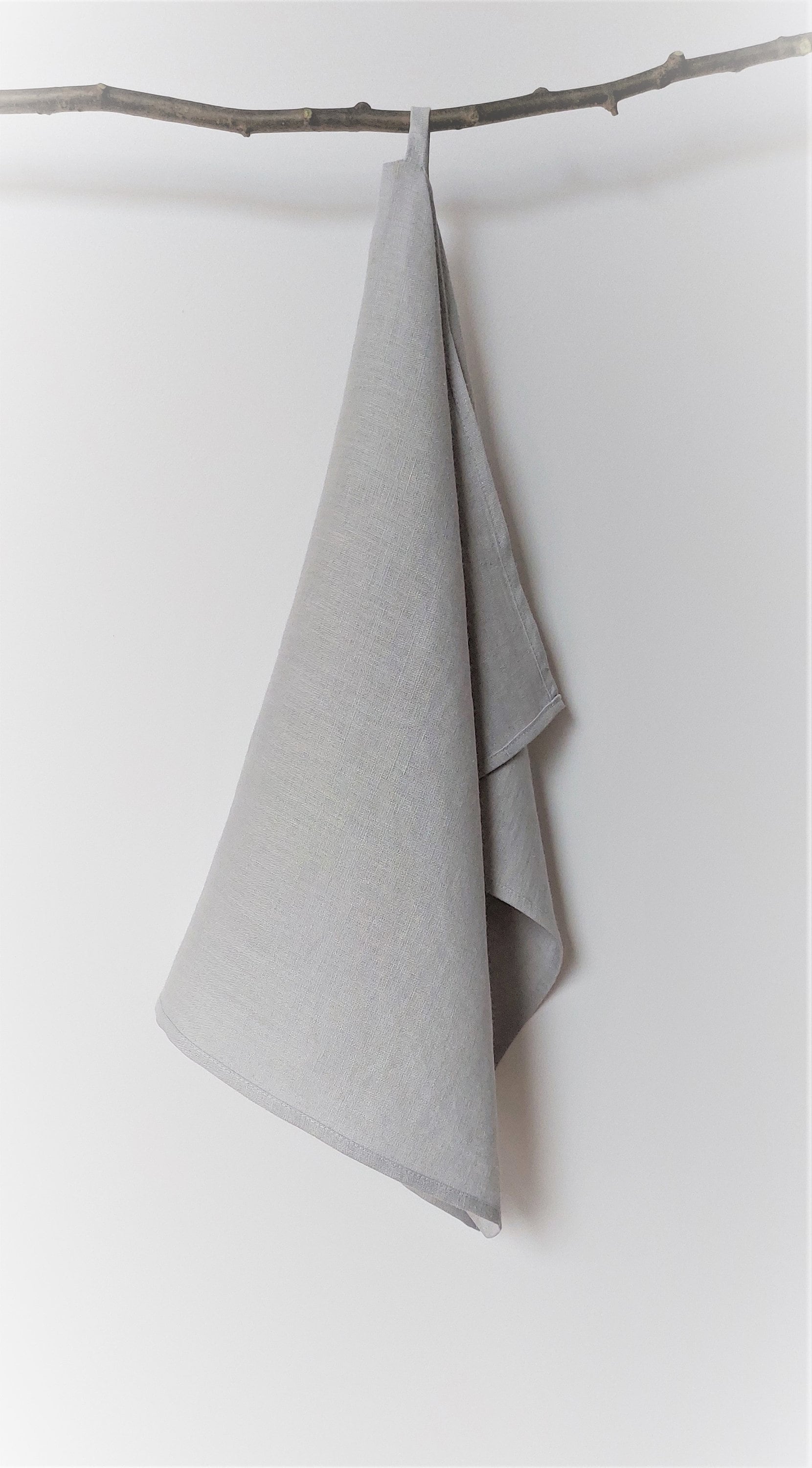 Gingham Cotton Tea Towel - Natural