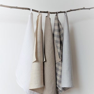 Natural Linen Tea Towel, Linen Dishclothes, Kitchen Hand Towel, Eco Friendly Soft Linen Towels, Absorbent Flax Towels, Farmhouse Towel