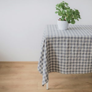 Olive green linen tablecloth, green flax table cloth, Christmas linen tablecloth, square, rectangular tablecloths, green wedding tablecloths image 6