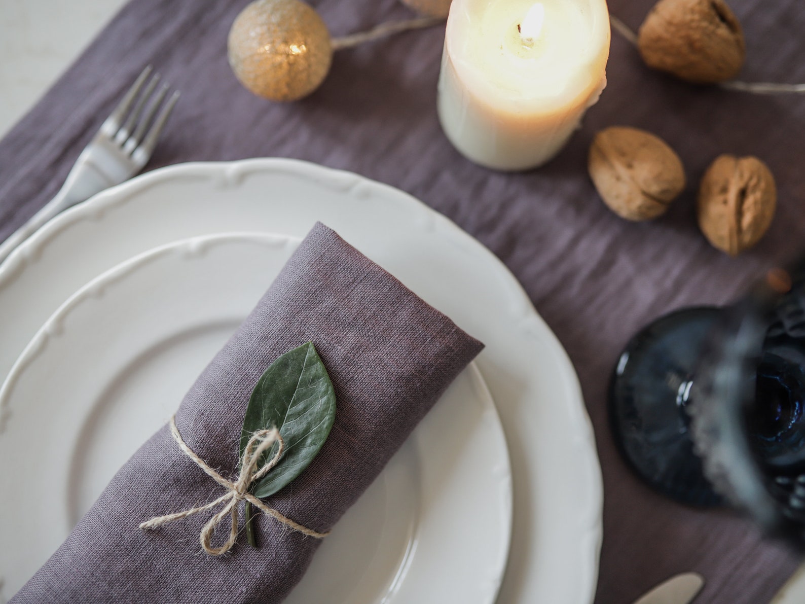 Set Emerald Green Linen Napkins, Green Cloth Wedding Napkins, Emerald