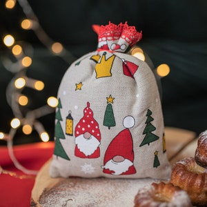Sacchetti regalo per le feste di Natale, sacchetti regalo di Natale, sacchetti di carta da regalo di Natale, sacchetti per dolcetti di Natale, sacchetti regalo in tessuto, sacco di Natale, sacchetti di caramelle di Natale