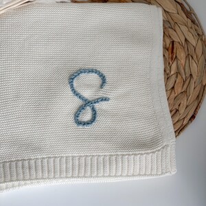 Personalized Baby Name Swaddle, Monogrammed Baby Swaddle Blanket, Organic Cotton Knit Blanket Nursery, Custom Baby Gift