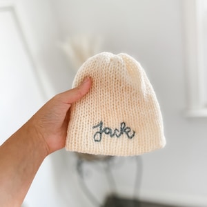 Personalized Newborn Hat || Monogramed Baby Beanie