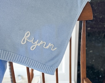 Personalized Name Monogram, Baby Swaddle Blanket, Custom Baby Gift, Baby Shower Gift, Gown, New Mom Expecting, Baby Blanket with Name