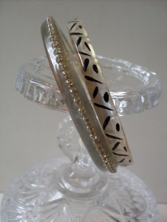 Jewelry Lucite Vintage Bangles Bostonbackbay Vint… - image 1