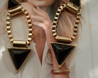 Jewelry Couture Triangles & Chains Earrings Bostonbackbay Jewelry Earrings