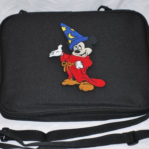 NEW Embroidery Mickey Mouse as Sorcerer Apprentice Pin Trading Book Bag Large for Disney Pin Collections holds about 300 pins Free Ship USA