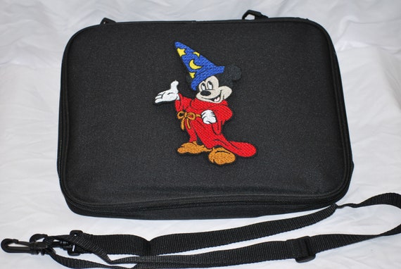 Mickey Mouse as Sorcerer Apprentice Embroidery Pin Trading Book Bag Large  for Disney Pin Collections Holds About 300 Pins FREE SHIP USA 