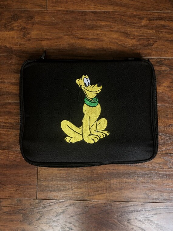 Embroidery Large Pluto Sitting Mickey Mouse's Dog Pin Trading Book Bag  LARGE for Disney Pin Collections Holds About 300 Pins FREE SHIP 