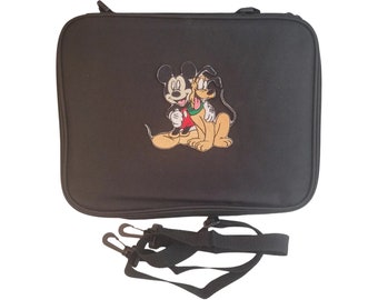 NEW Embroidery Mickey Mouse & Pluto Pin Trading Book Bag (Large) for Disney Pin Collections holds about 300 pins FREE SHIP