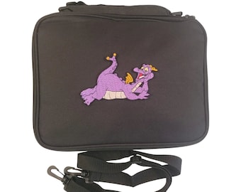 NEW Large Figment Imagination Epcot's Purple Dinosaur Embroidery Pin Trading Book Bag > Disney Pin Collections Holds 300 Hidden Mickey Pins