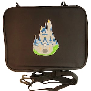NEW Embroidery Cinderella Castle Magic Kingdom Pin Trading Book Bag LARGE for Disney Pin Collections holds +-300 Hidden Mickey pins