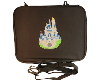 NEW Embroidery Cinderella Castle Magic Kingdom Pin Trading Book Bag LARGE for Disney Pin Collections holds +-300 Hidden Mickey pins