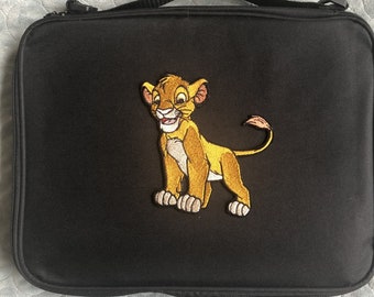 NEW Lion King Cub Simba Embroidery Pin Trading Book Bag LARGE > Disney Pin Collections holds about 300 Hidden Mickey pins