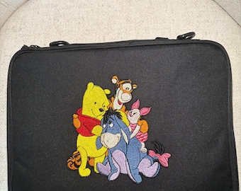 Winnie the Pooh & Friends Embroidered Pin Trading Bag • Large 300 Pin Storage Case • Pooh Bear Carrier