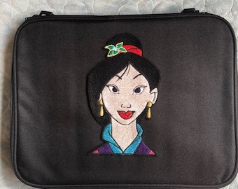 NEW Large Embroidery Mulan Disney Princess Pin Trading Book Bag for Disney Pin Collections holds about 300 Hidden Mickey pins FREESHIP