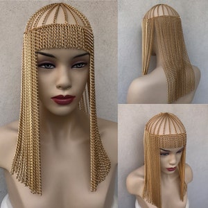 Gold Chain Wig, Gold Hair Chain, Hair jewelry, Hair Accessories , Head Dress , Body Jewelry , Body Chain,