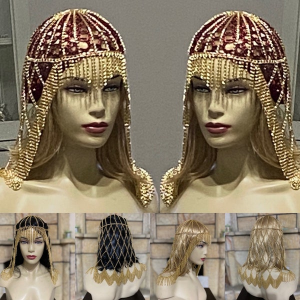 Hair chain , Head dress, Fashionjewelry , gold hair chain