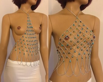 chain bralette festival