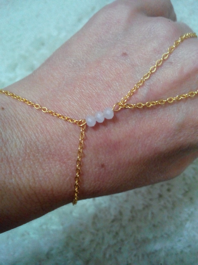 Pulsera de dedo lleno de oro / cadena de la mano / pulsera de Etsy