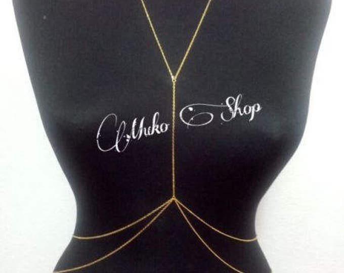 Gold Body Chain, Gold Body Jewelry, Delicate Body Chain, Dainty Body ...