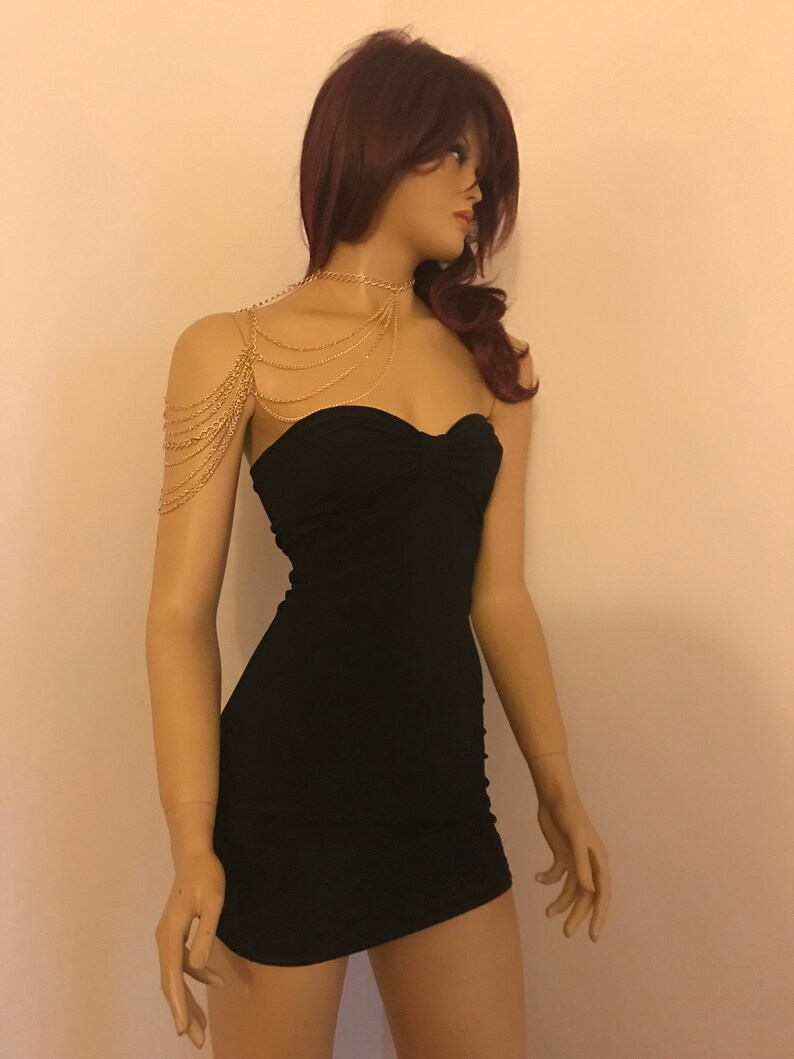 Rose gold shoulder necklace body jewelry, body chain