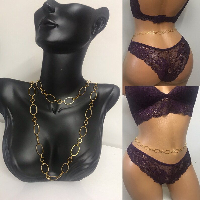 chain belt Gold belly chain waist chain gold plated