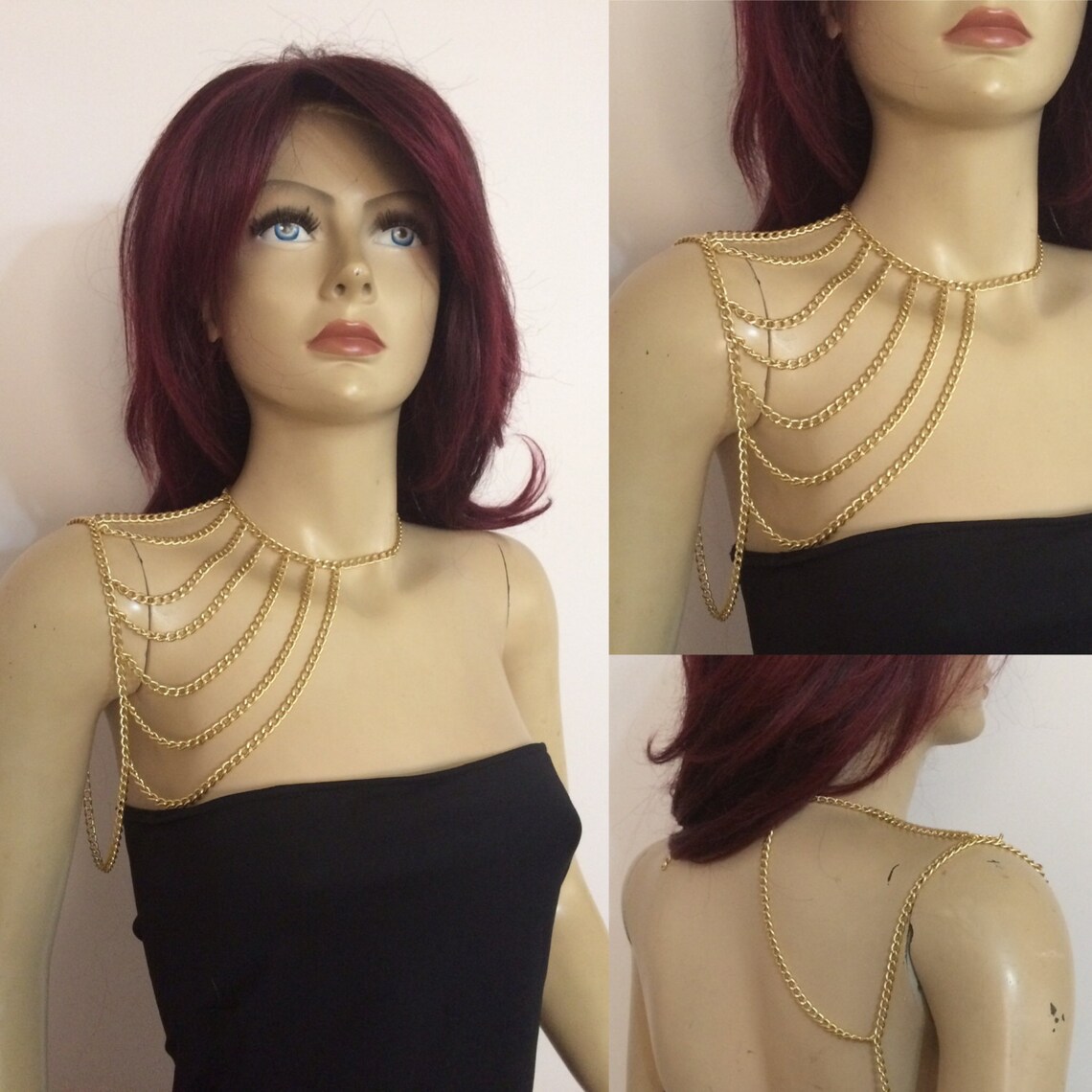 Gold Shoulder Chain Shoulder Jewelry Body Chain Body - Etsy