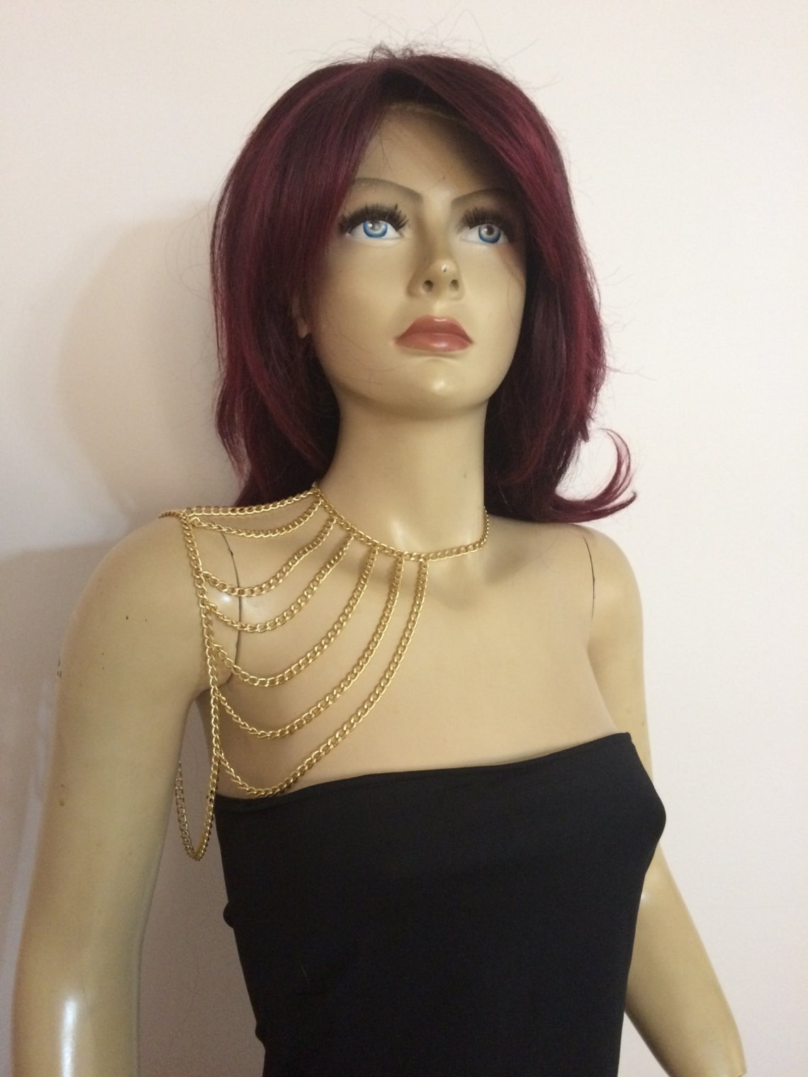 Gold Shoulder Chain Shoulder Jewelry Body Chain Body Etsy