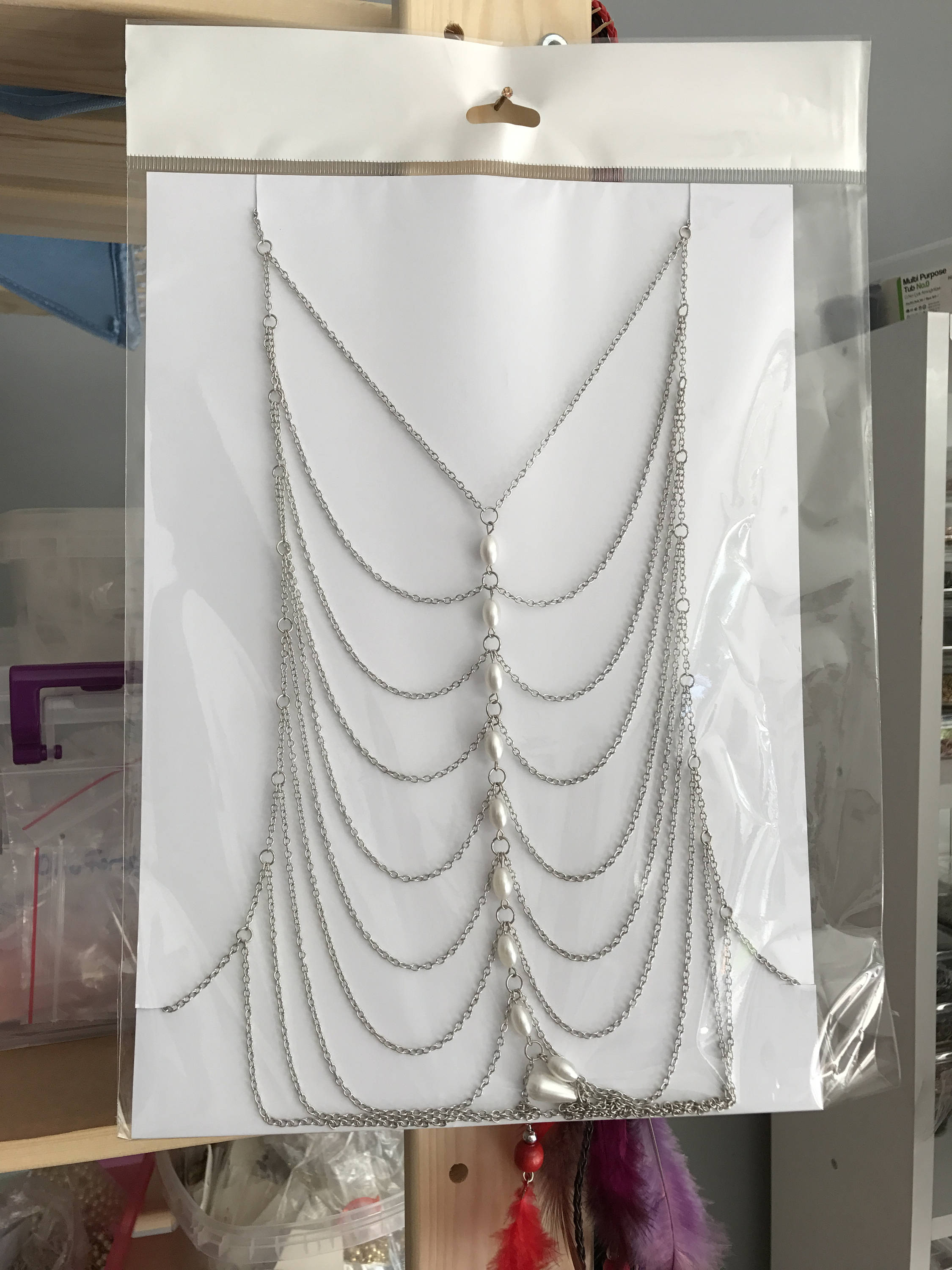 Rose Gold Body Chain Body Necklace Body Jewelry Pearl Body Etsy