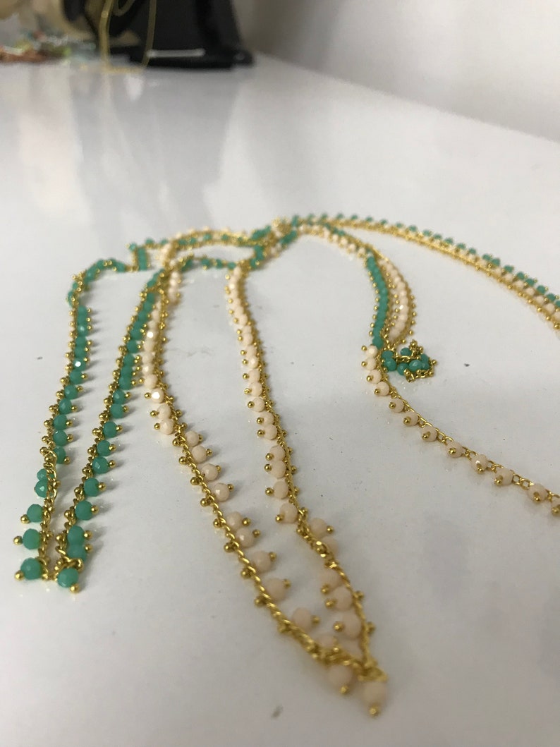 Gold belly Chain Bikini Jewelry Body chain Waist Chain Swimsuit Jewelry belly Chain Beads Turquoise crystal waist beads