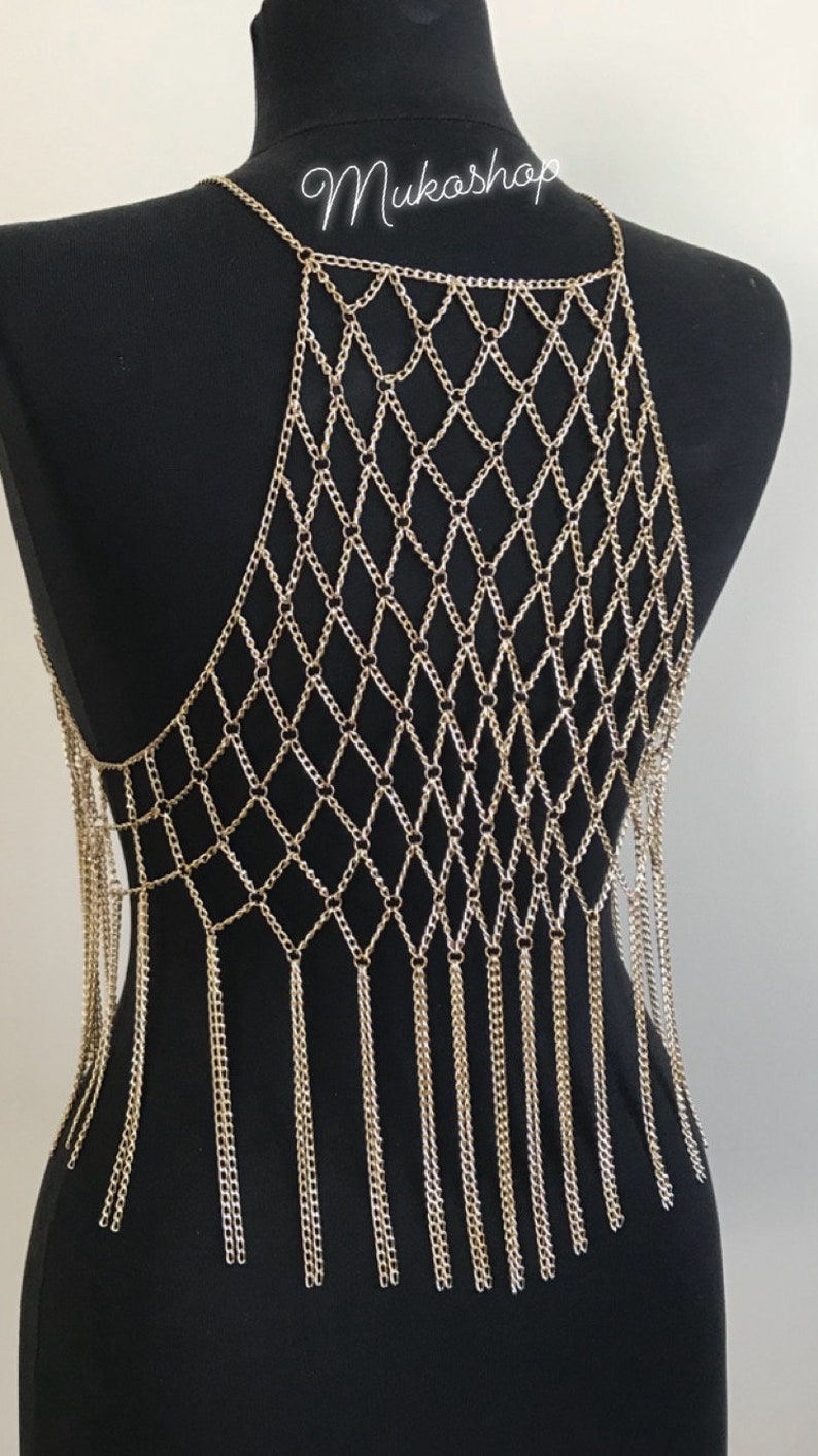 Chain Halter Top Chain Bralette Body Chain Body Jewelry