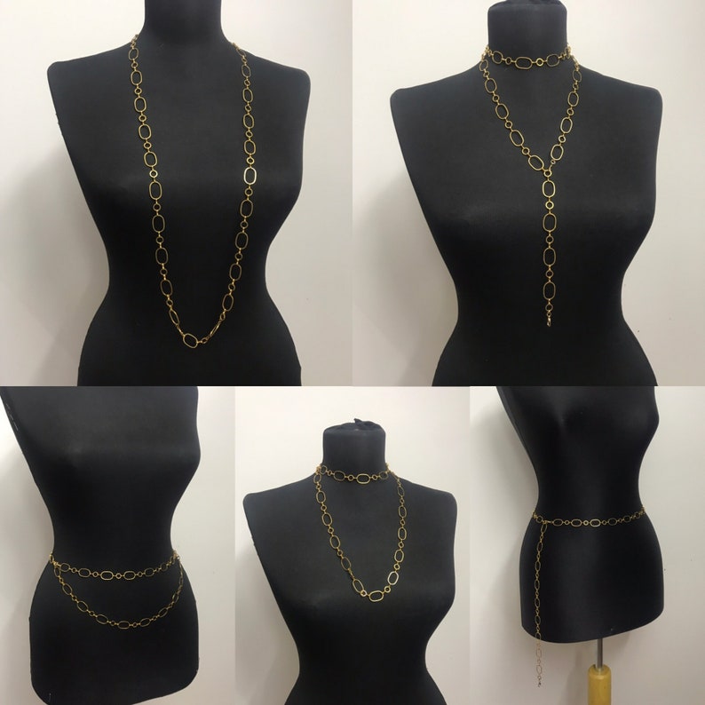 chain belt Gold belly chain waist chain gold plated