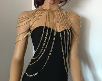 Gold Body Necklace &Shoulder Necklace