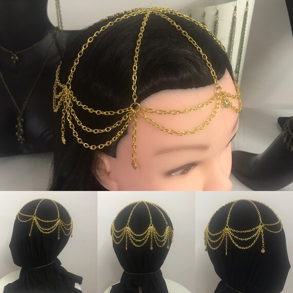 Gold Hair Dress Hair Jewelry Hair Accessories Hair Dress Etsy