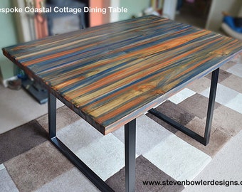 Coastal Cottage Dining Table with Trapezium Legs  Metal Hair Pin or Wood Also Available Total Cost with Alternative Legs 399.00