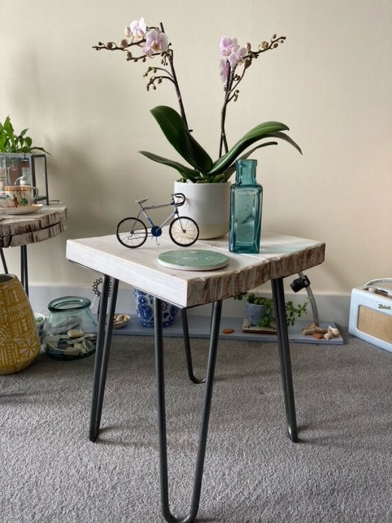 White coastal on sale side table