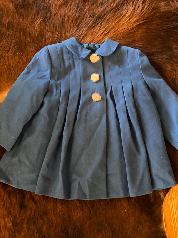 Vintage Kute Kiddie Blue Pea Coat