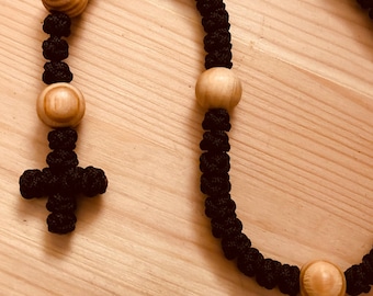 Black Paracord Rosary