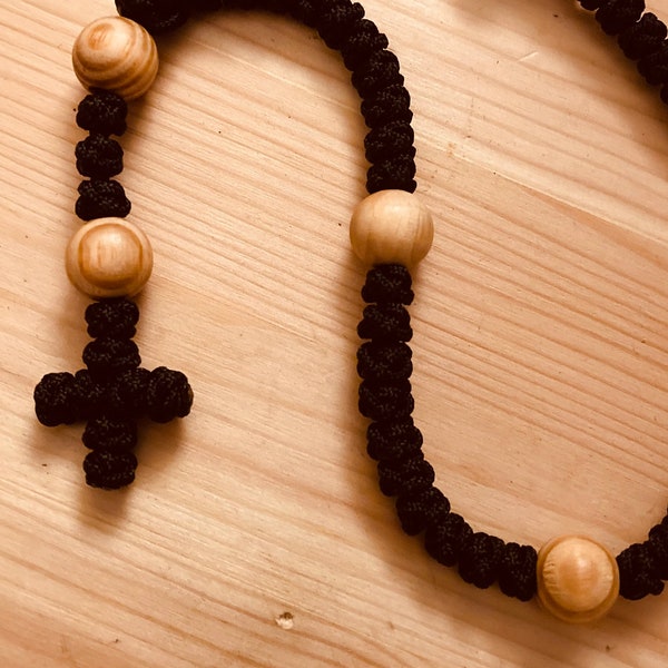 Black Paracord Rosary