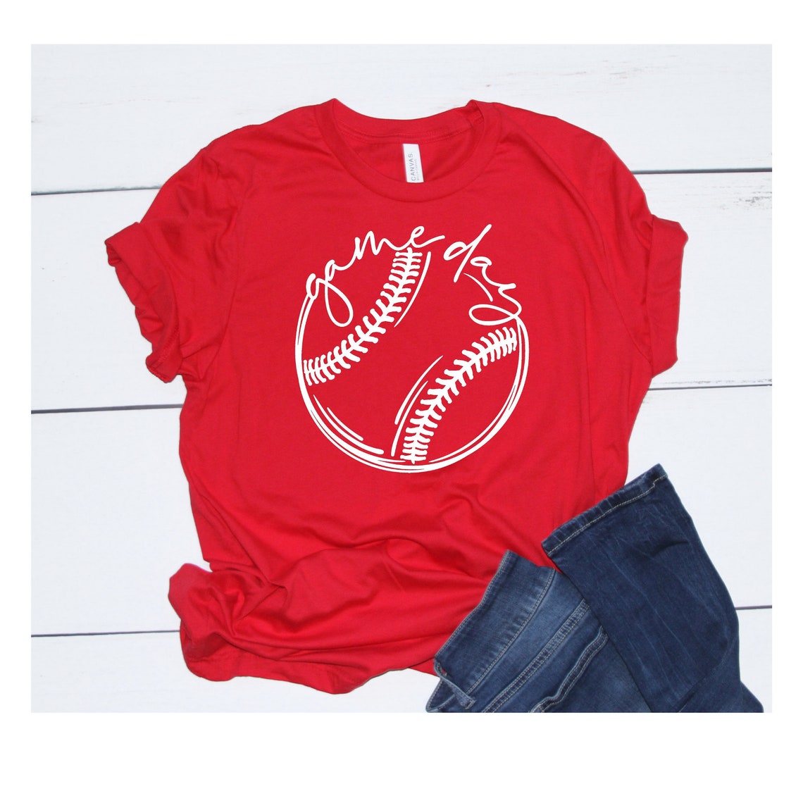 Gameday Baseball Tshirt Custom Tshirt Baseball Softball Etsy