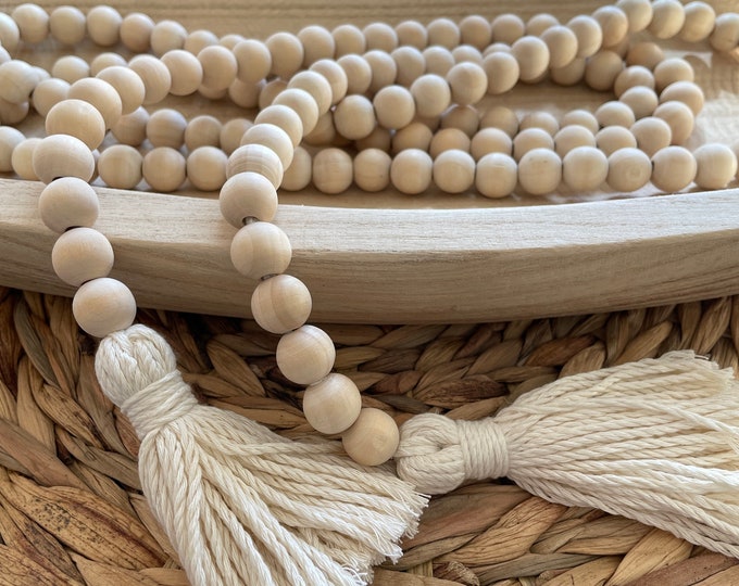 Extra Large Wood Bead Garland wooden Bead Garland Rustic Etsy