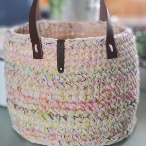 Artisan Basket - Secret Garden, Yarn Basket, Storage Basket, Gift Basket, Housewarming Gift, Home Decor, Decorative Basket