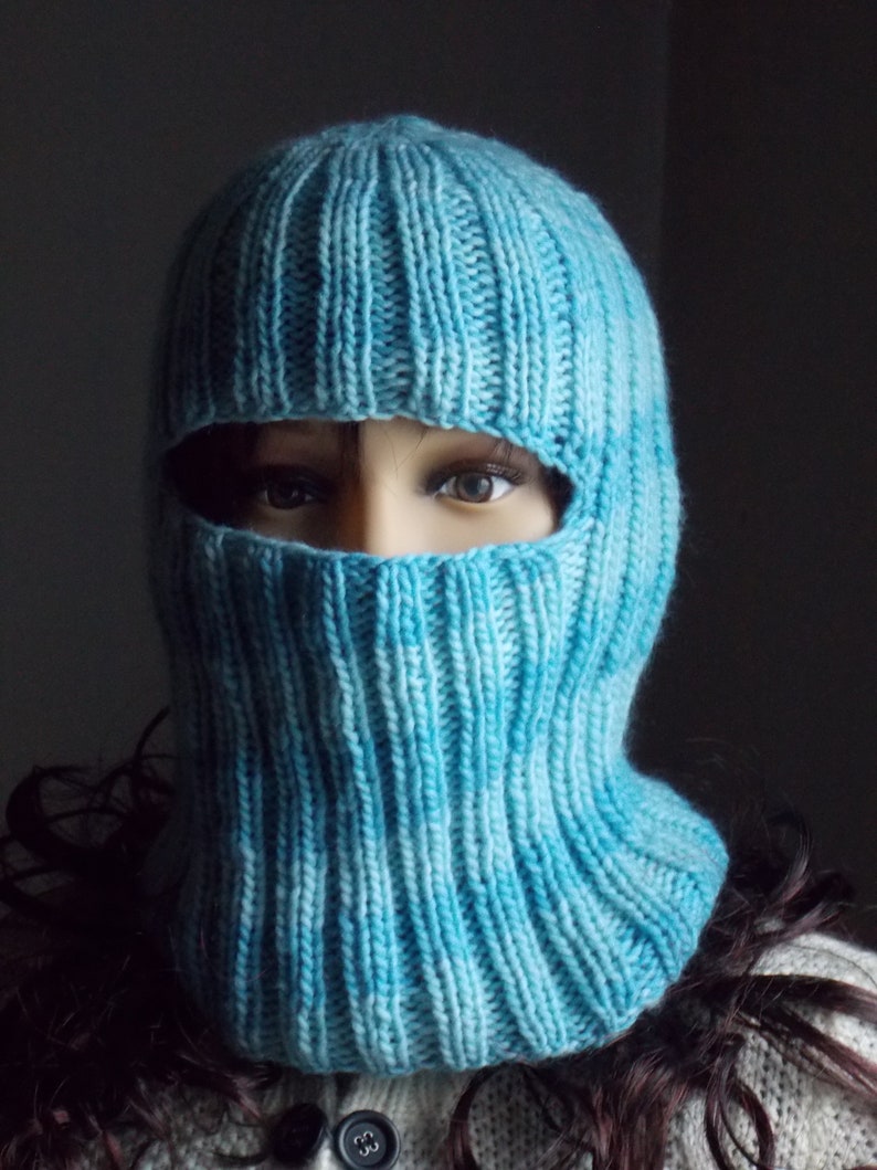 Balaclava knit pattern PDF instant download hat pattern ski Etsy