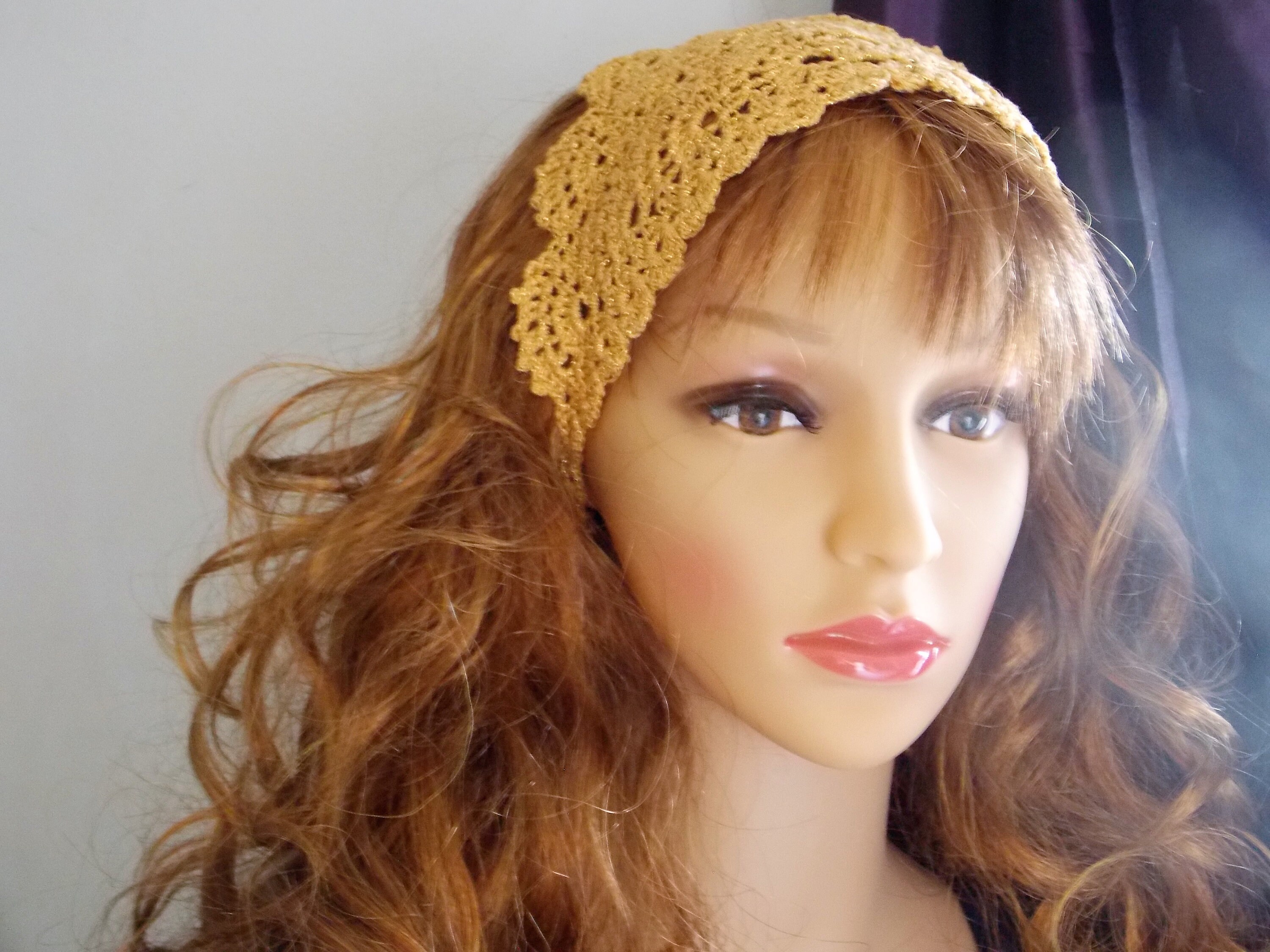 Lace Bandana Cottage Core Bandana Kerchief headband Crochet Etsy