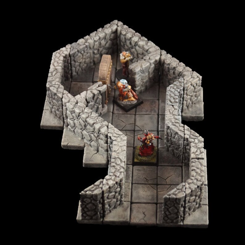 Versatile Modular Dungeon Diagonal Wall Set