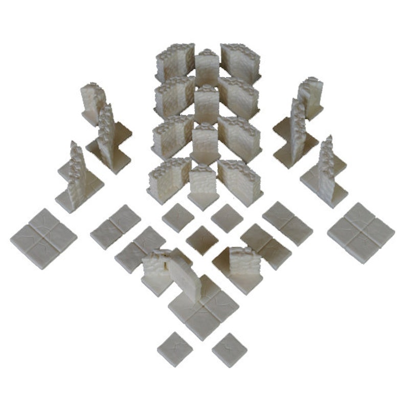 Versatile Modular Dungeon Diagonal Wall Set